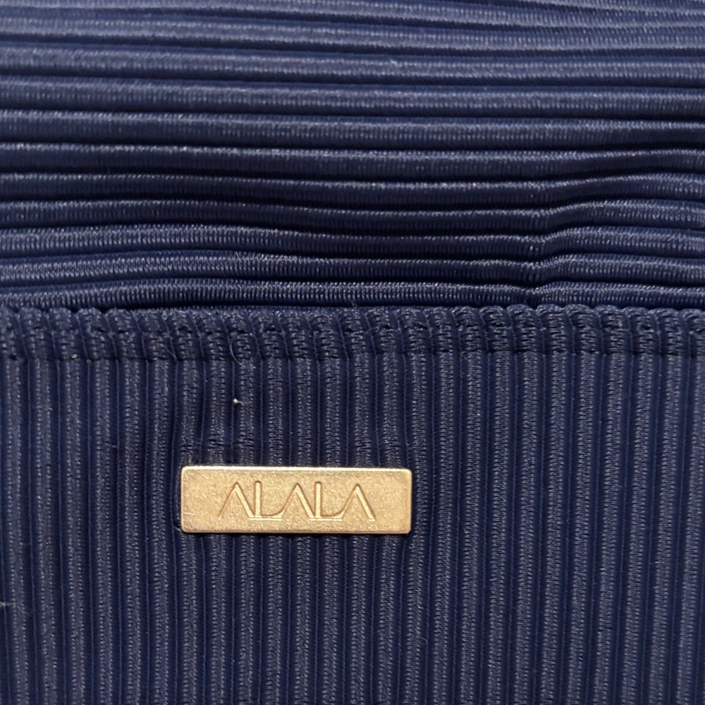 Alala Navy Ribbed Sports Bra